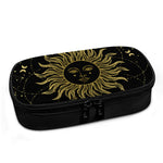 Black And Gold Celestial Sun Print Insulin Cooler Travel Case