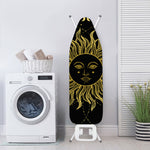 Black And Gold Celestial Sun Print Ironing Board Cover