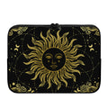 Black And Gold Celestial Sun Print Laptop Sleeve