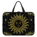 Black And Gold Celestial Sun Print Laptop Sleeve With Handle