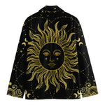 Black And Gold Celestial Sun Print Men's Blazer