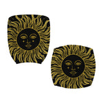 Black And Gold Celestial Sun Print Office Chair Cover