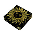 Black And Gold Celestial Sun Print Outdoor Seat Cushion Cover