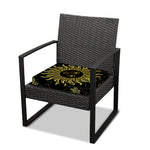 Black And Gold Celestial Sun Print Outdoor Seat Cushion Cover