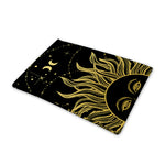Black And Gold Celestial Sun Print Pet Cooling Mat Cover