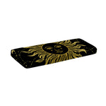 Black And Gold Celestial Sun Print Piano Keyboard Cover