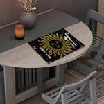 Black And Gold Celestial Sun Print Placemat