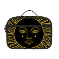 Black And Gold Celestial Sun Print Portable Lunch Bag