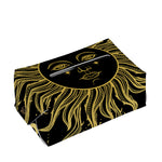 Black And Gold Celestial Sun Print Rectangle Tissue Box Cover