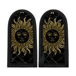 Black And Gold Celestial Sun Print Skillet Handle Cover