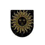 Black And Gold Celestial Sun Print Toilet Lid Cover