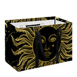 Black And Gold Celestial Sun Print Utility Tote Bag