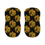 Black And Gold Dragon Pattern Print Bar Stool Covers