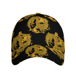 Black And Gold Dragon Pattern Print Baseball Cap