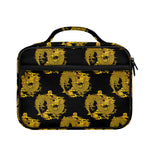Black And Gold Dragon Pattern Print Briefcase Bible Bag