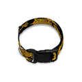 Black And Gold Dragon Pattern Print Dog Collar