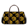 Black And Gold Dragon Pattern Print Duffel Bag