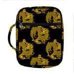 Black And Gold Dragon Pattern Print Front Pocket Bible Bag