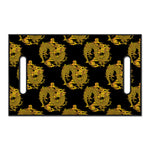 Black And Gold Dragon Pattern Print Golf Cart Seat Cover