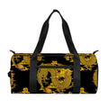 Black And Gold Dragon Pattern Print Gym Bag