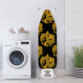 Black And Gold Dragon Pattern Print Ironing Board Cover