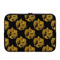 Black And Gold Dragon Pattern Print Laptop Sleeve