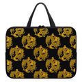 Black And Gold Dragon Pattern Print Laptop Sleeve With Handle