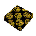 Black And Gold Dragon Pattern Print Outdoor Seat Cushion Cover