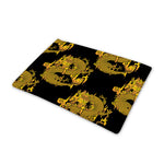 Black And Gold Dragon Pattern Print Pet Cooling Mat Cover