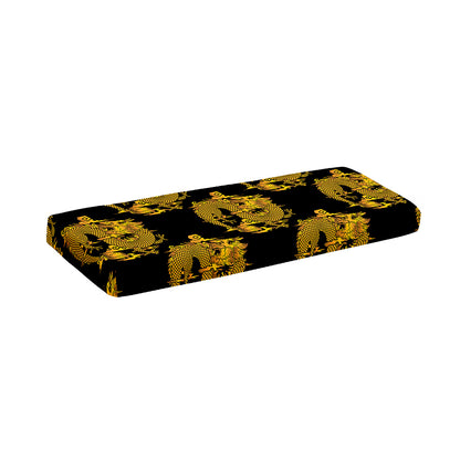Black And Gold Dragon Pattern Print Piano Keyboard Cover