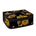 Black And Gold Dragon Pattern Print Small Lunch Bag