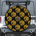 Black And Gold Dragon Pattern Print Tire Cover With Camera Hole