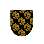 Black And Gold Dragon Pattern Print Toilet Lid Cover