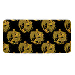 Black And Gold Dragon Pattern Print Towel