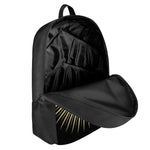 Black And Gold Eye of Providence Print 17 Inch Backpack