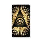Black And Gold Eye of Providence Print Baby Crib Sheet