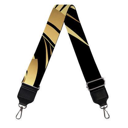 Black And Gold Eye of Providence Print Bag Strap