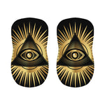 Black And Gold Eye of Providence Print Bar Stool Covers