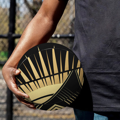 Black And Gold Eye of Providence Print Basketball