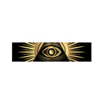 Black And Gold Eye of Providence Print Bed Runner