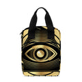 Black And Gold Eye of Providence Print Bible Tote Bag