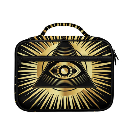 Black And Gold Eye of Providence Print Briefcase Bible Bag