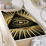 Black And Gold Eye of Providence Print Changing Pad Cover