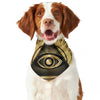 Black And Gold Eye of Providence Print Dog Bandana