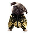 Black And Gold Eye of Providence Print Dog Zip Up Jacket