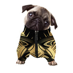 Black And Gold Eye of Providence Print Dog Zip Up Jacket