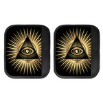 Black And Gold Eye of Providence Print Handle Covers