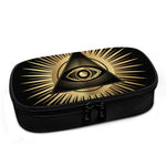 Black And Gold Eye of Providence Print Insulin Cooler Travel Case