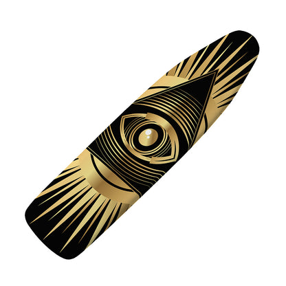 Black And Gold Eye of Providence Print Ironing Board Cover