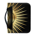 Black And Gold Eye of Providence Print Leather Bible Cover